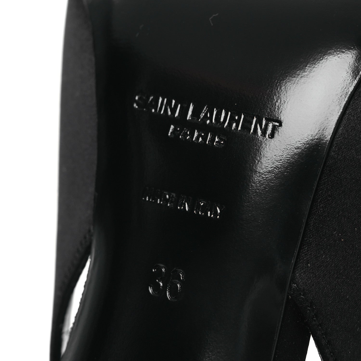 Saint Laurent Crepe Satin Melody 105 Ankle Strap Sandals 36 Black 8 of 12