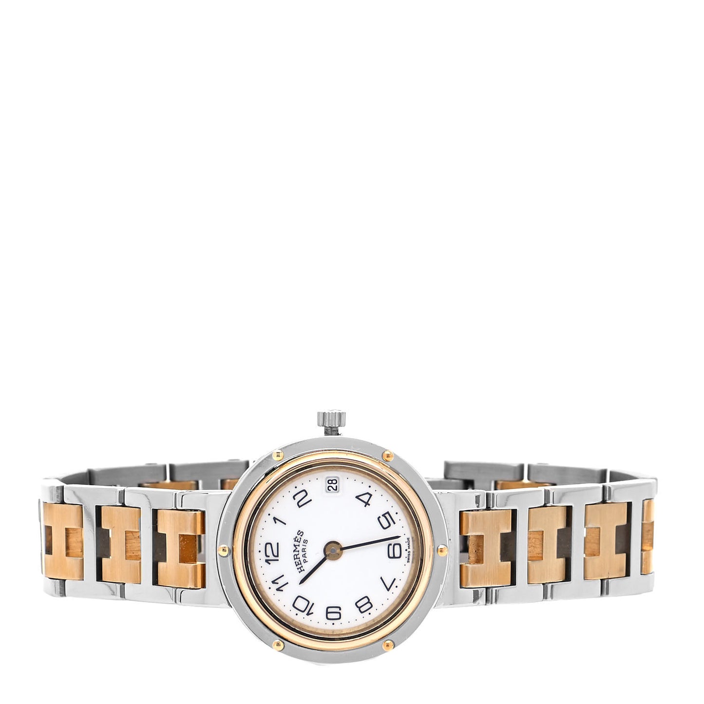 Stainless Steel 24mm Clipper Quartz Watch Gold