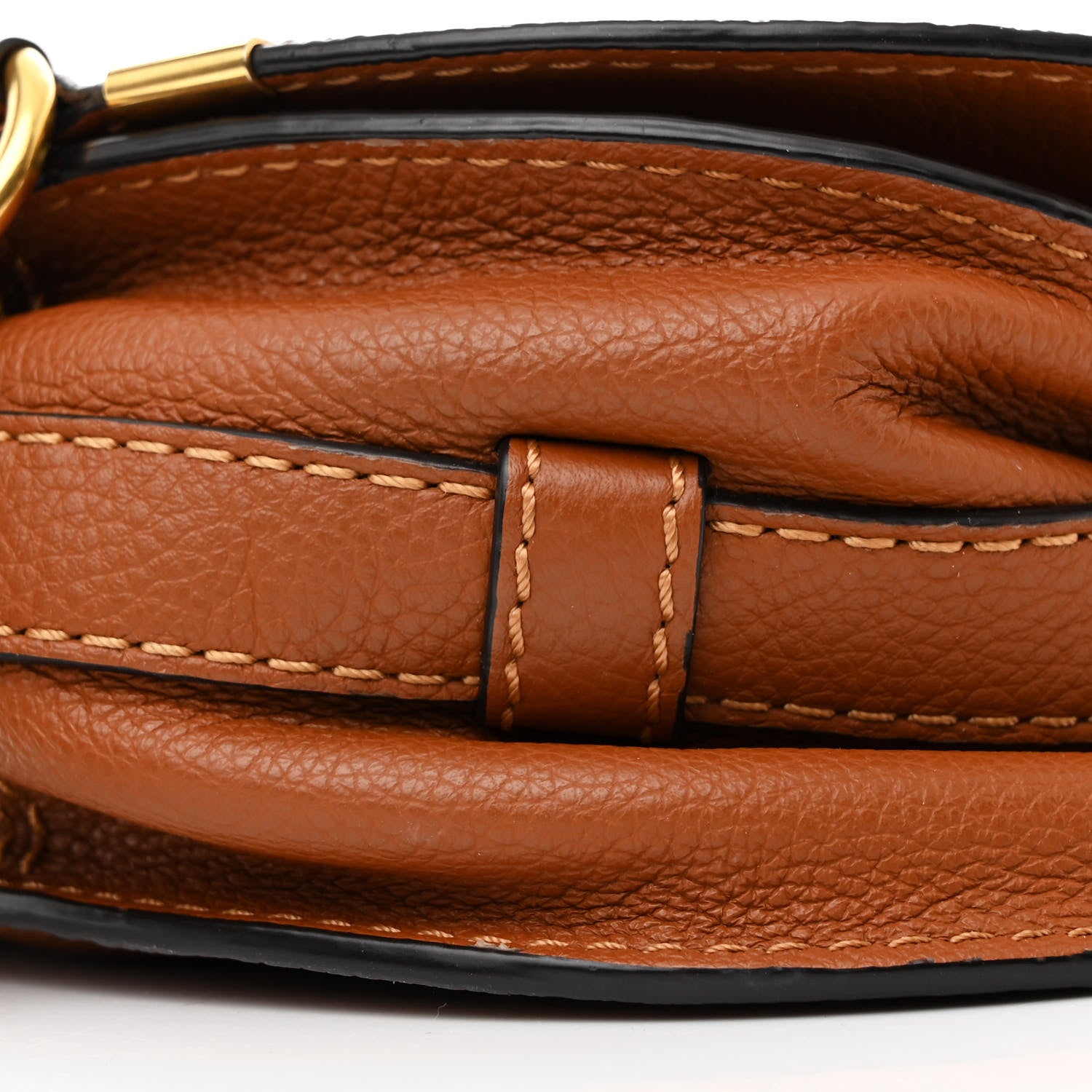 Chloe Grained Calfskin Small Marcie Saddle Bag Tan 10 of 10
