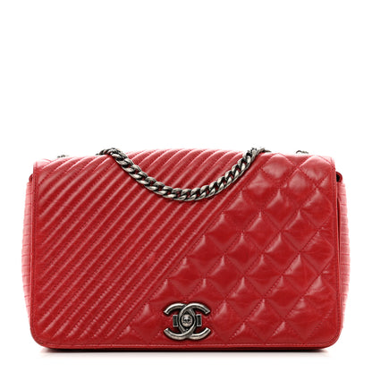 Chanel Glazed Calfskin Quilted Medium Coco Boy Flap Red 1 of 10