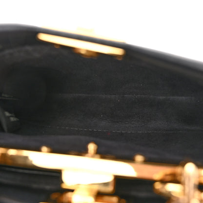 Fendi Nappa Micro Peekaboo Iconic Satchel Black 9 of 19