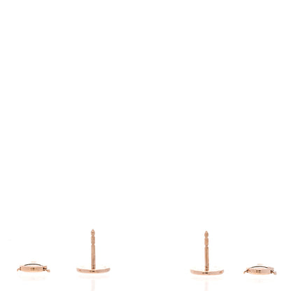 Hermes 18K Rose Gold TPM Ex-Libris Stud Earrings 3 of 5