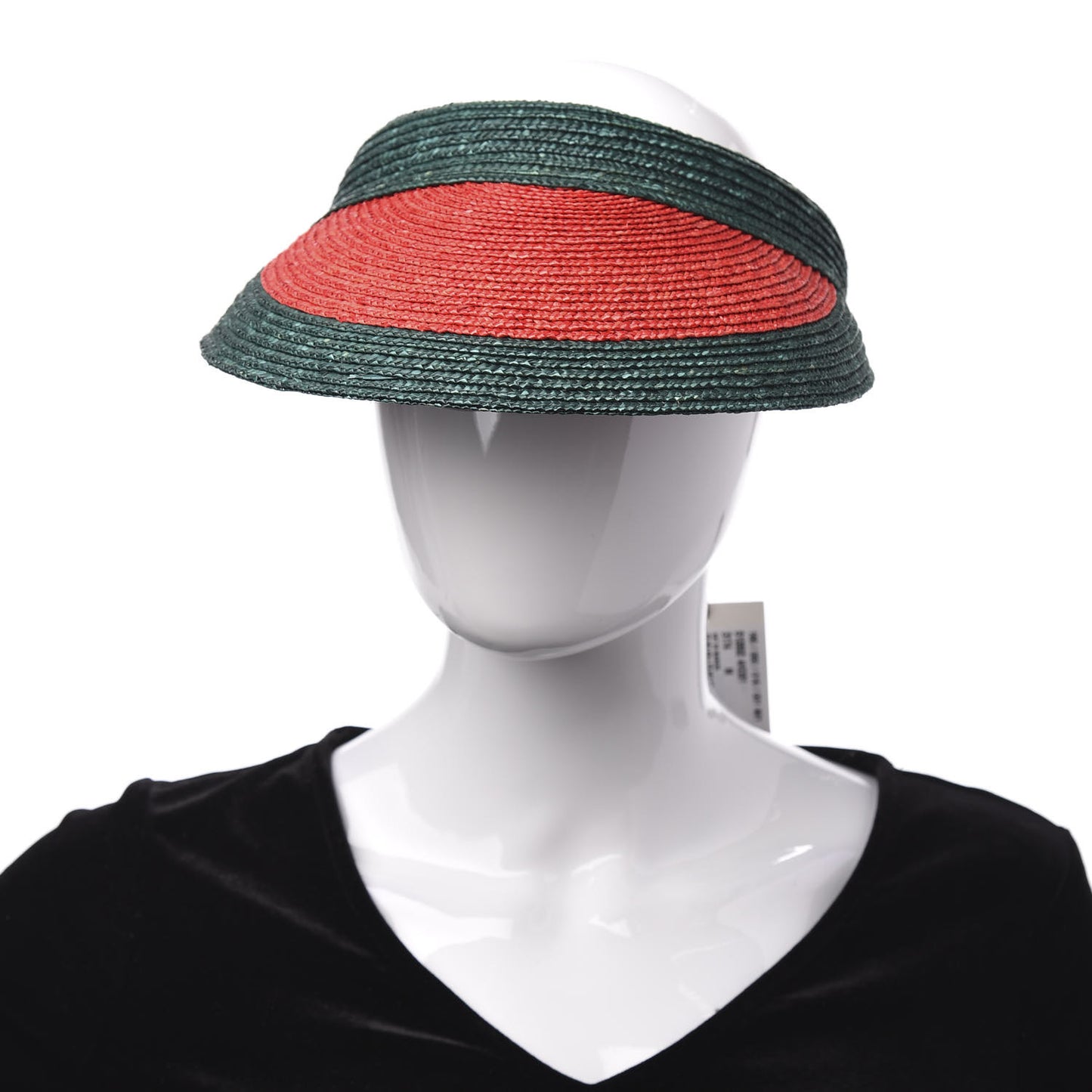 Raffia Web Visor M Green Red