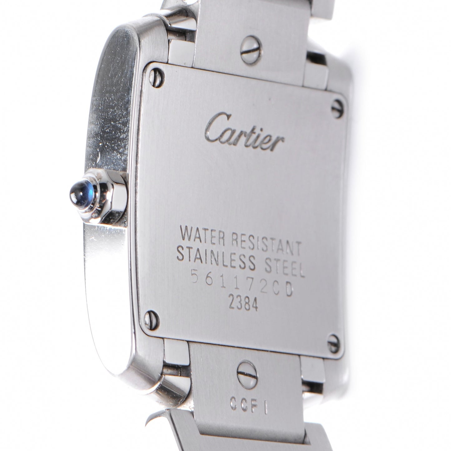 Stainless Steel 20mm Tank Francaise Quartz Watch