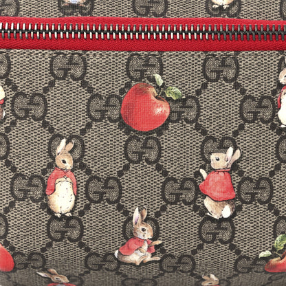 Gucci X PETER RABBIT GG Supreme Monogram Rabbit Print Childrens Belt Bag Beige Ebony Red 8 of 10