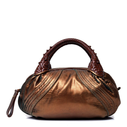 Fendi Nappa Fortuny Hologram Spy Bowler Tobacco Oro Ambrato 1 of 4