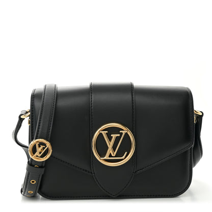 Louis Vuitton Smooth Calfskin LV Pont 9 Black 1 of 10