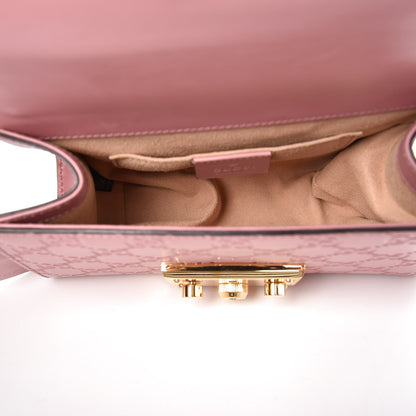 Gucci Guccissima Small Padlock Shoulder Bag Rose Baby Candy 5 of 8