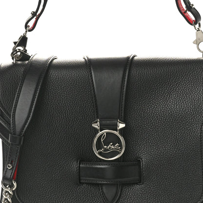 Christian Louboutin Pebbled Calfskin Medium Rubylou Shoulder Bag Black 7 of 9