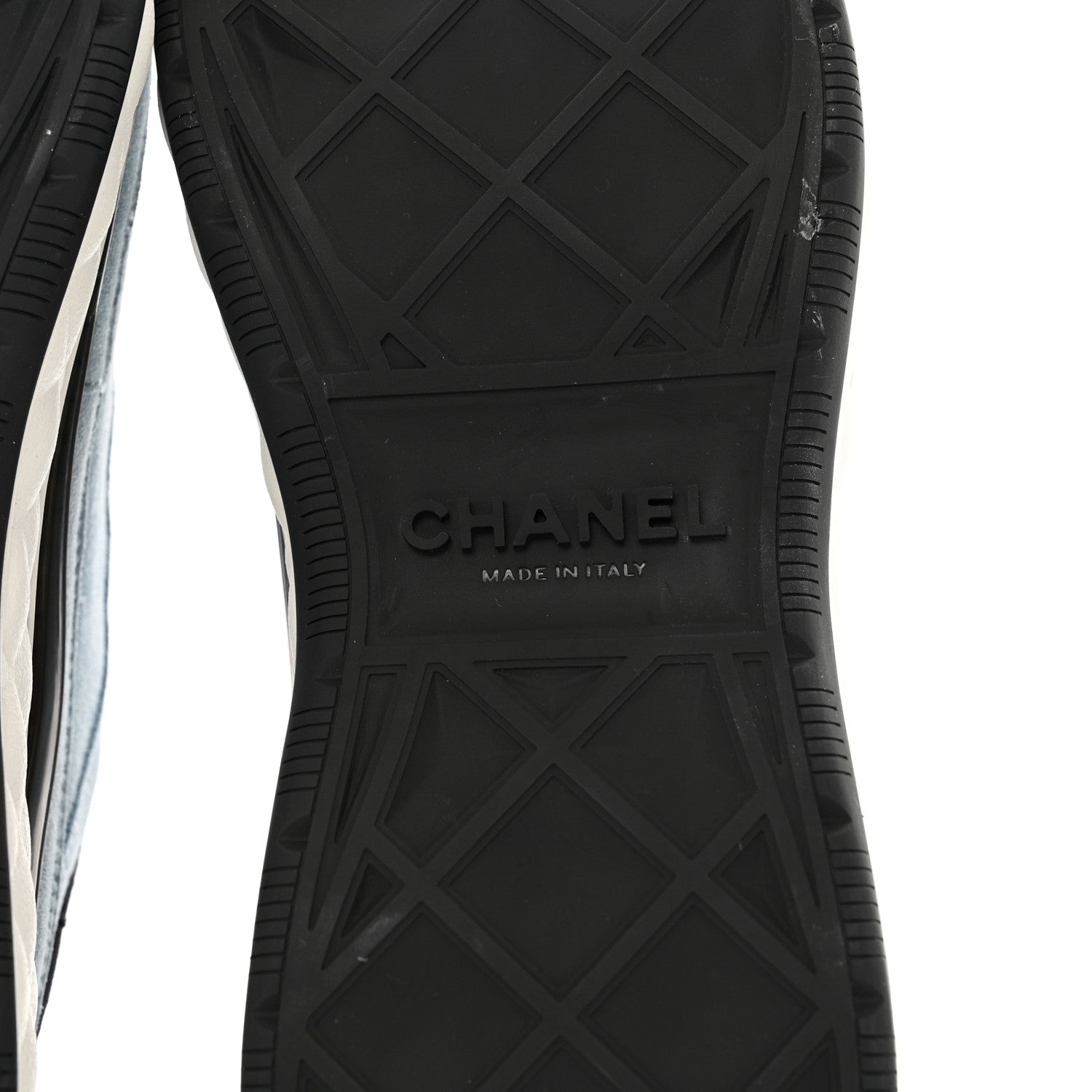 Chanel Suede Calfskin Nylon Grosgrain CC Sneakers 40 Light Blue 6 of 9