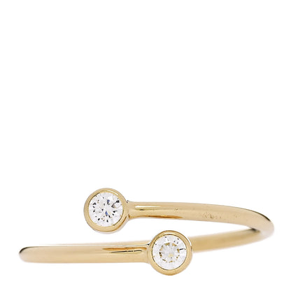 Tiffany 18K Yellow Gold Diamond Elsa Peretti Hoop Ring 50 5.25 1 of 4
