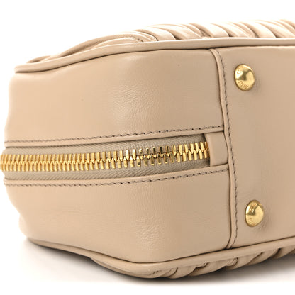 Miu Miu Nappa Matelasse Large Arcadie Top Handle Bag Sabbia 9 of 10