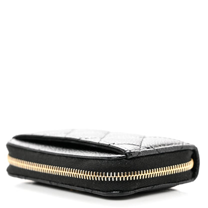 Chanel Caviar Quilted Zip Coin Purse Black 7 of 7