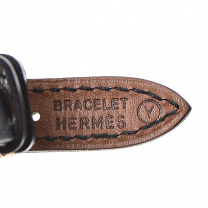Hermes Stainless Steel Courchevel 20mm Kelly Cadena Quartz Watch Noir 8 of 13