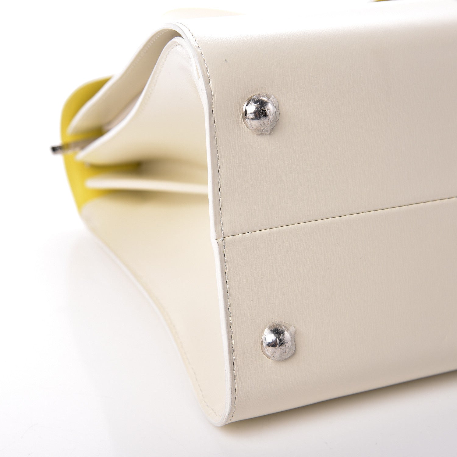 Delvaux Boxed Calfskin MM Magic Brillant Satchel Ivory 5 of 10