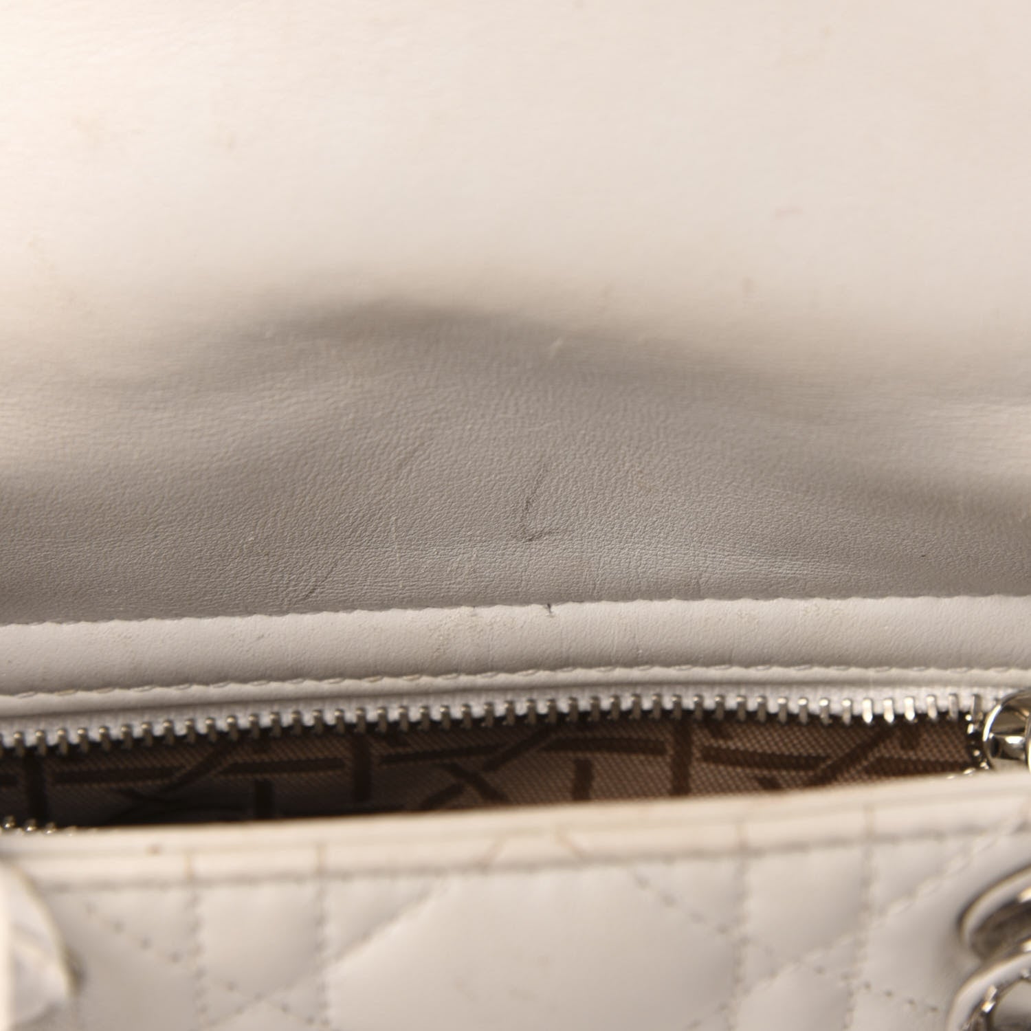 Christian Dior Lambskin Cannage Mini Lady Dior White 8 of 13