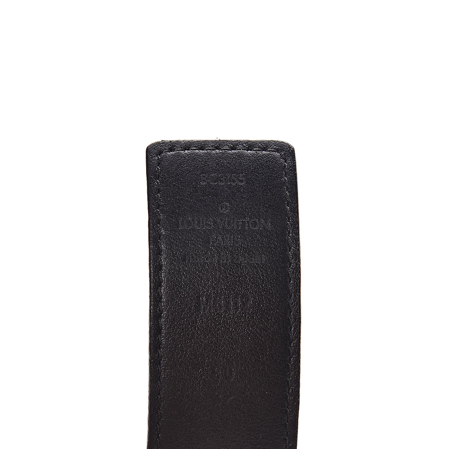Louis Vuitton Calfskin Monogram 30mm LV Initiales Reversible Belt 80 32 Black 6 of 8