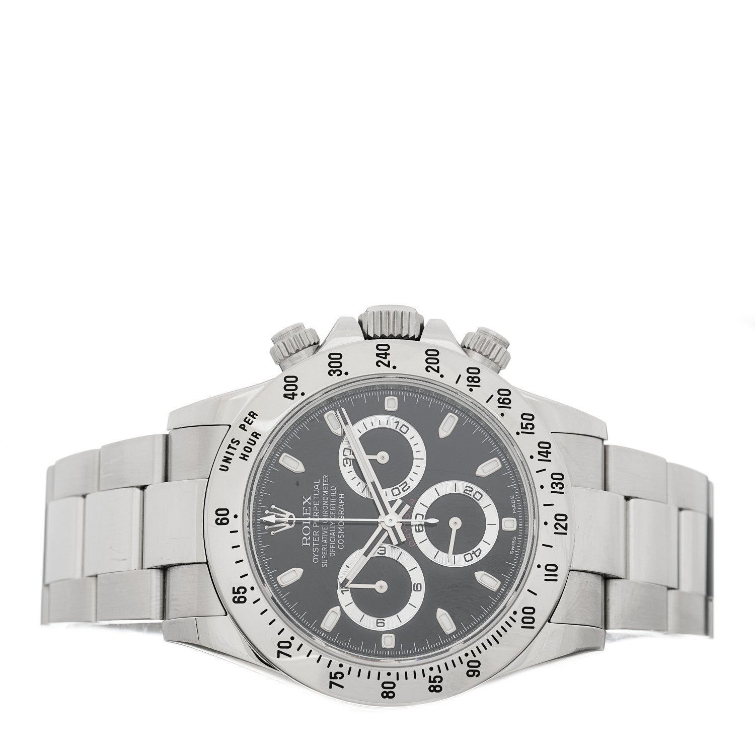 Rolex Stainless Steel 40mm Oyster Perpetual Daytona Cosmograph Watch Black 116520 2 of 4