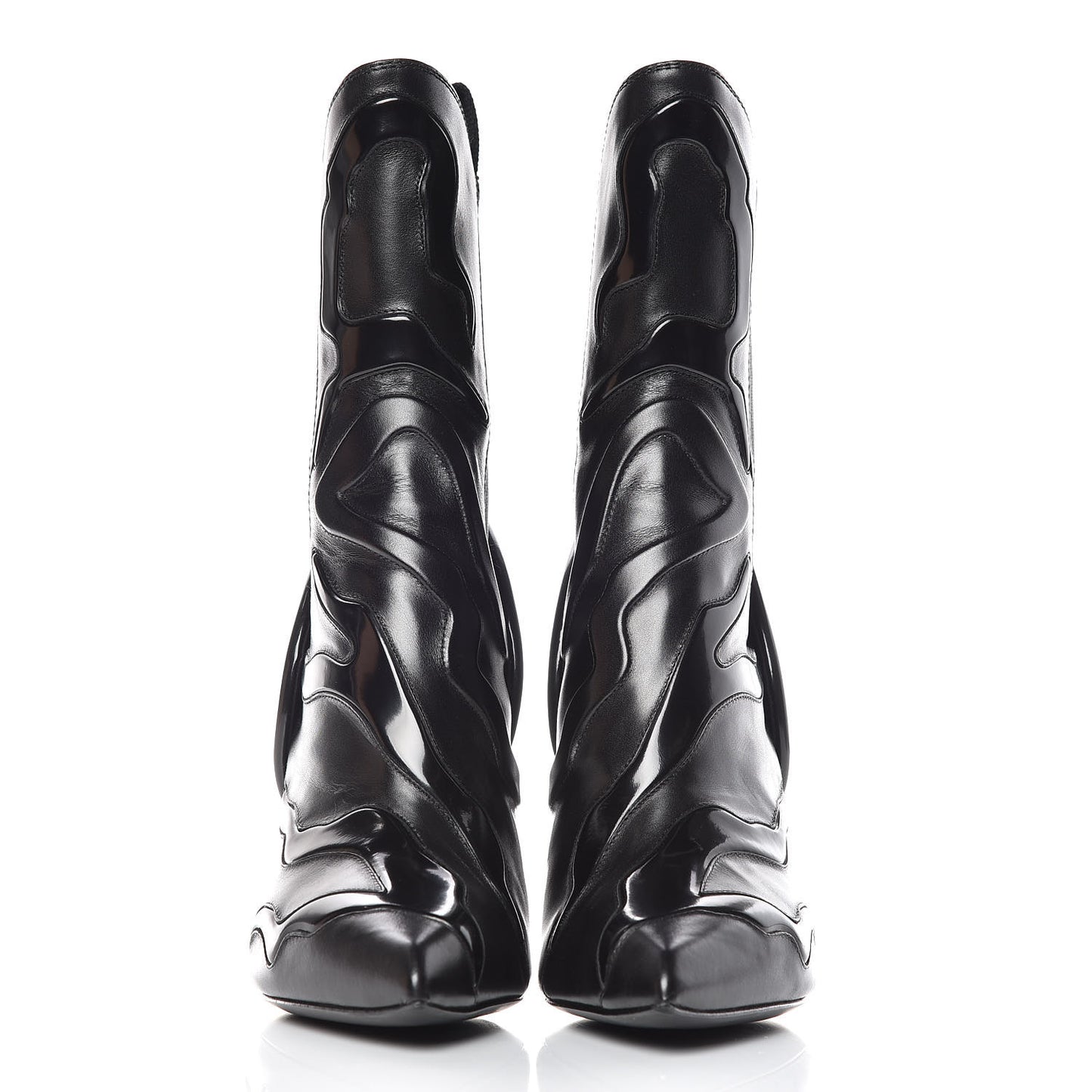 Patent Calfskin Monogram Fireball Ankle Boots 39 Black