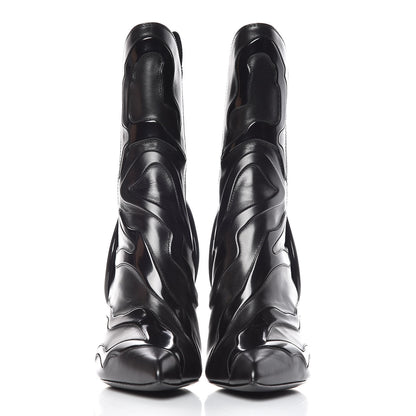 Louis Vuitton Patent Calfskin Monogram Fireball Ankle Boots 39 Black 2 of 10