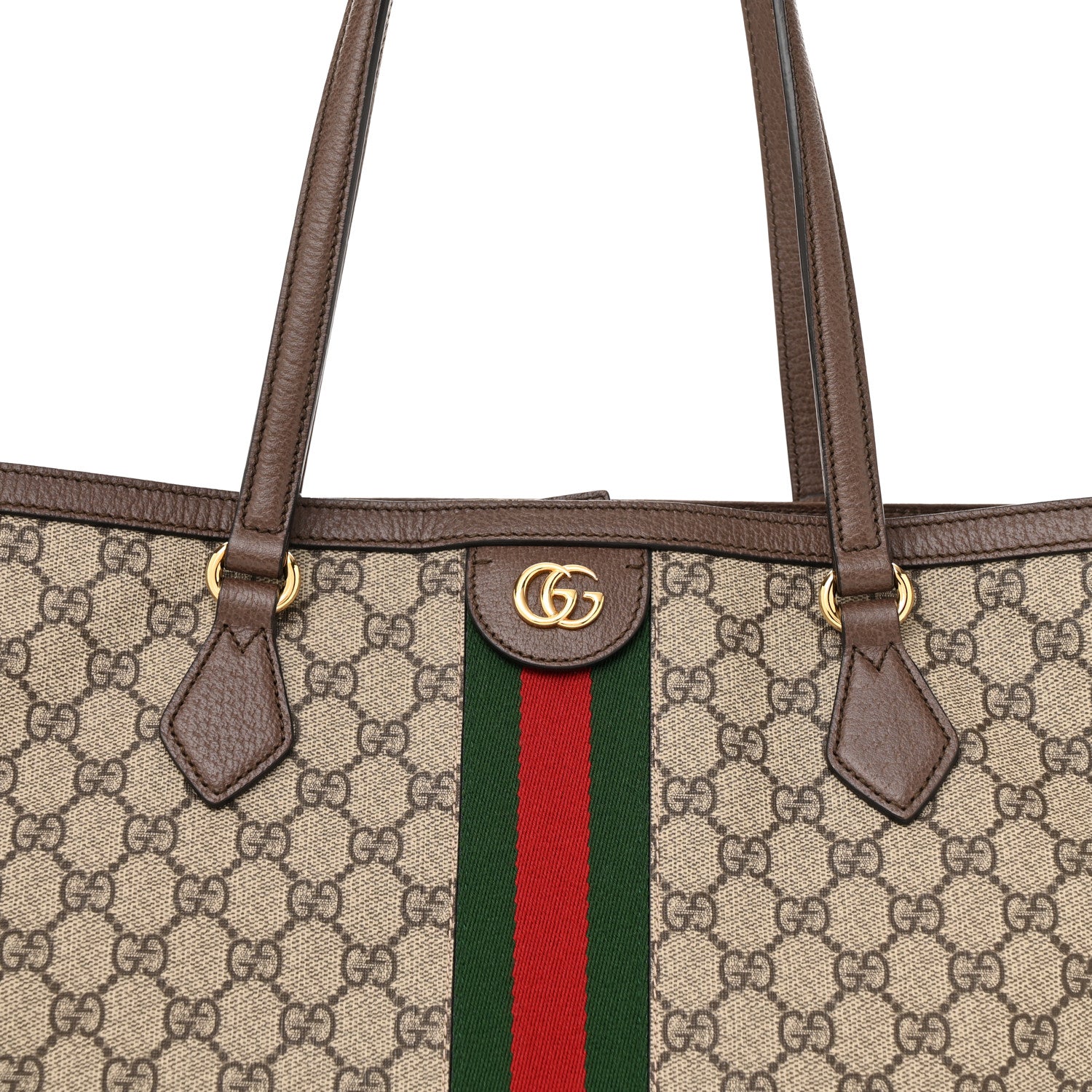 Gucci GG Supreme Monogram Medium Ophidia Shopping Tote Brown 8 of 13