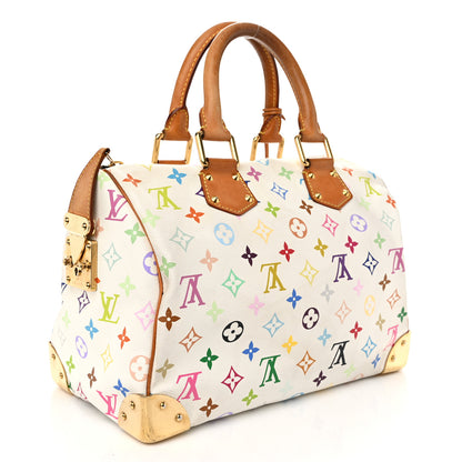 Louis Vuitton Monogram Multicolor Speedy 30 White 2 of 9