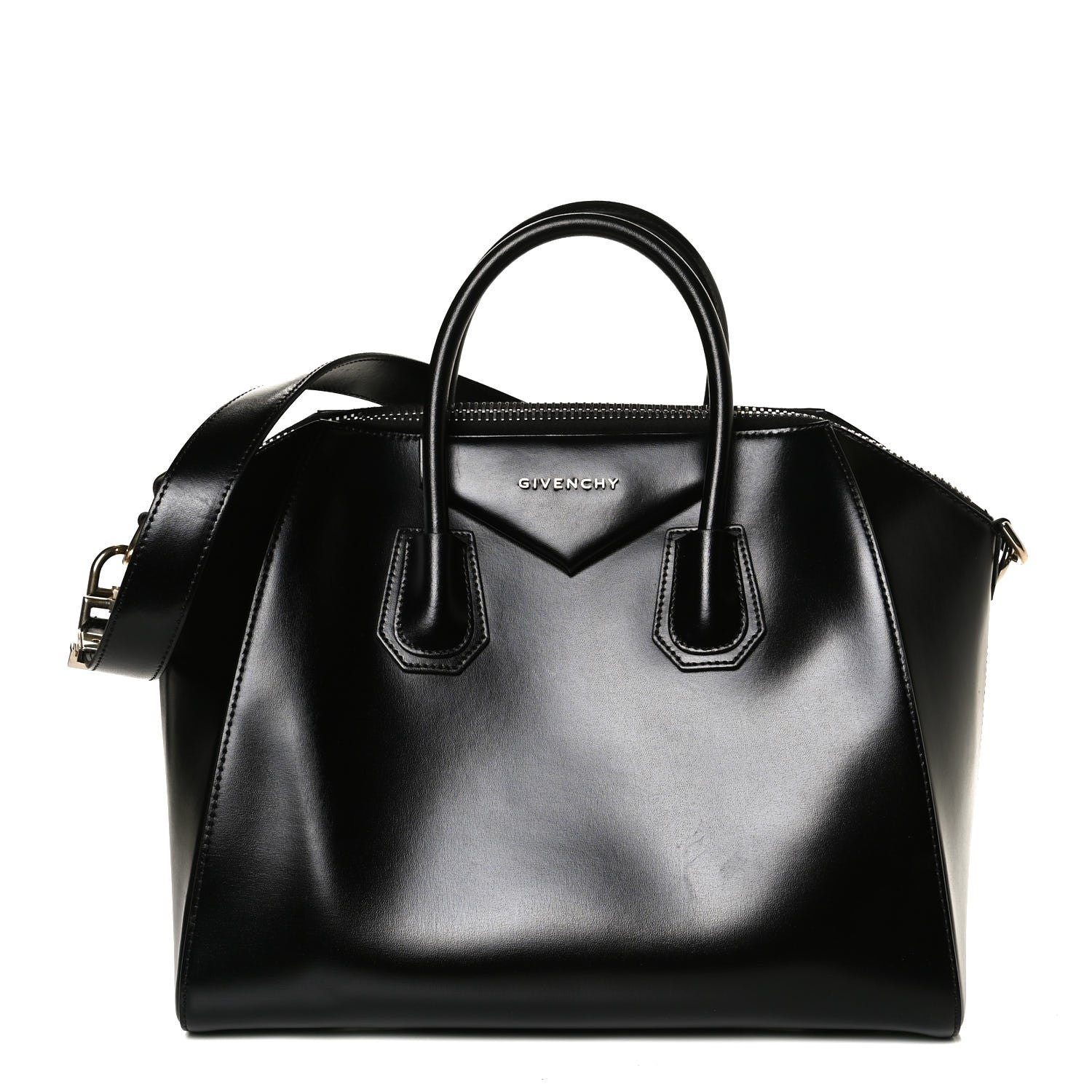 Givenchy Shiny Lord Calfskin Medium Antigona Black 1 of 17