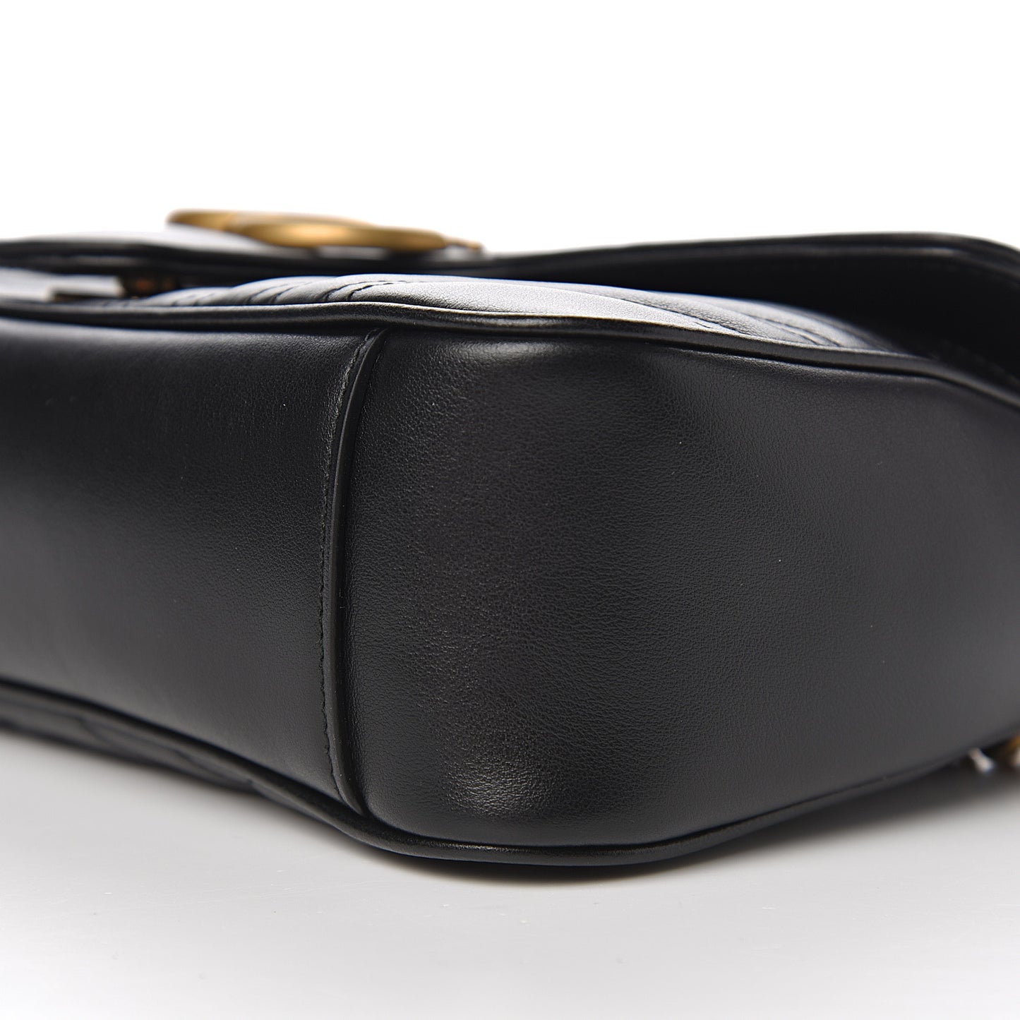 Calfskin Matelasse Small GG Marmont Shoulder Bag Black