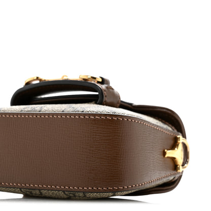 Gucci GG Supreme Monogram Azalea Calfskin Web Horsebit 1955 Wallet On Strap Beige Ebony Brown Sugar 10 of 12