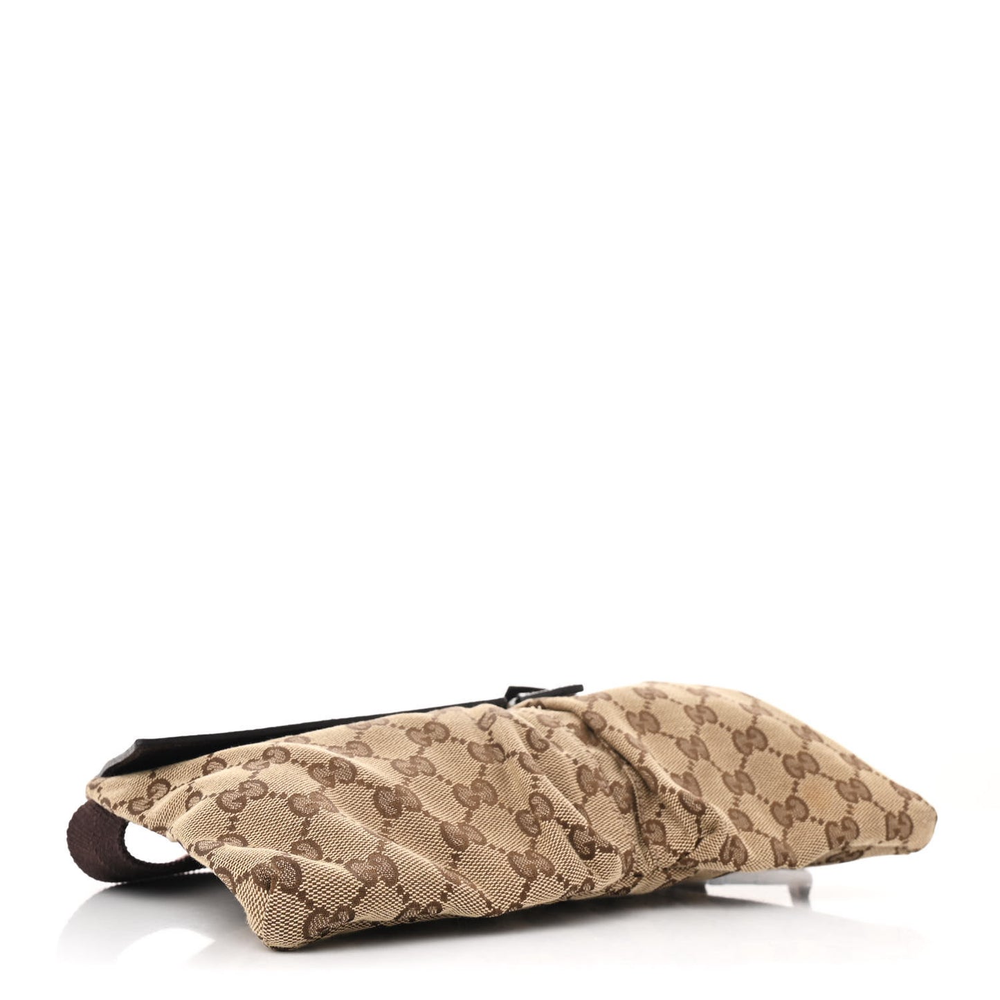 GG Monogram Double Pocket Belt Bag Dark Brown