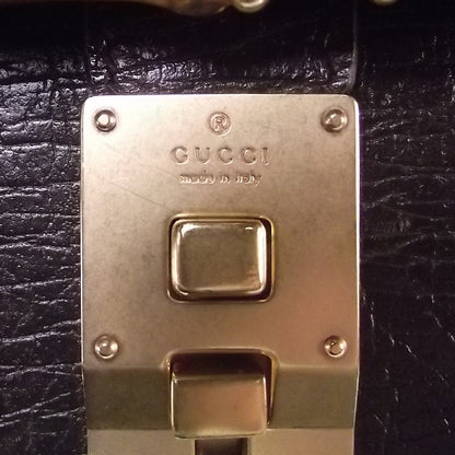 Gucci Leather Bamboo Bullet Satchel Brown 6 of 9