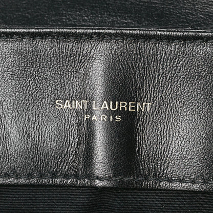 Saint Laurent Calfskin Y Quilted Monogram Medium Loulou Chain Satchel Black 6 of 12