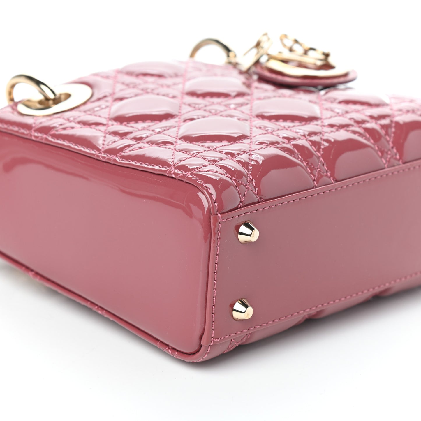 Patent Cannage Mini Lady Dior Pink