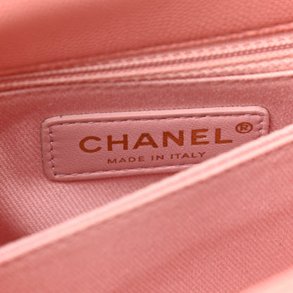 Chanel Caviar Quilted Mini Coco Handle Flap Pink 6 of 10