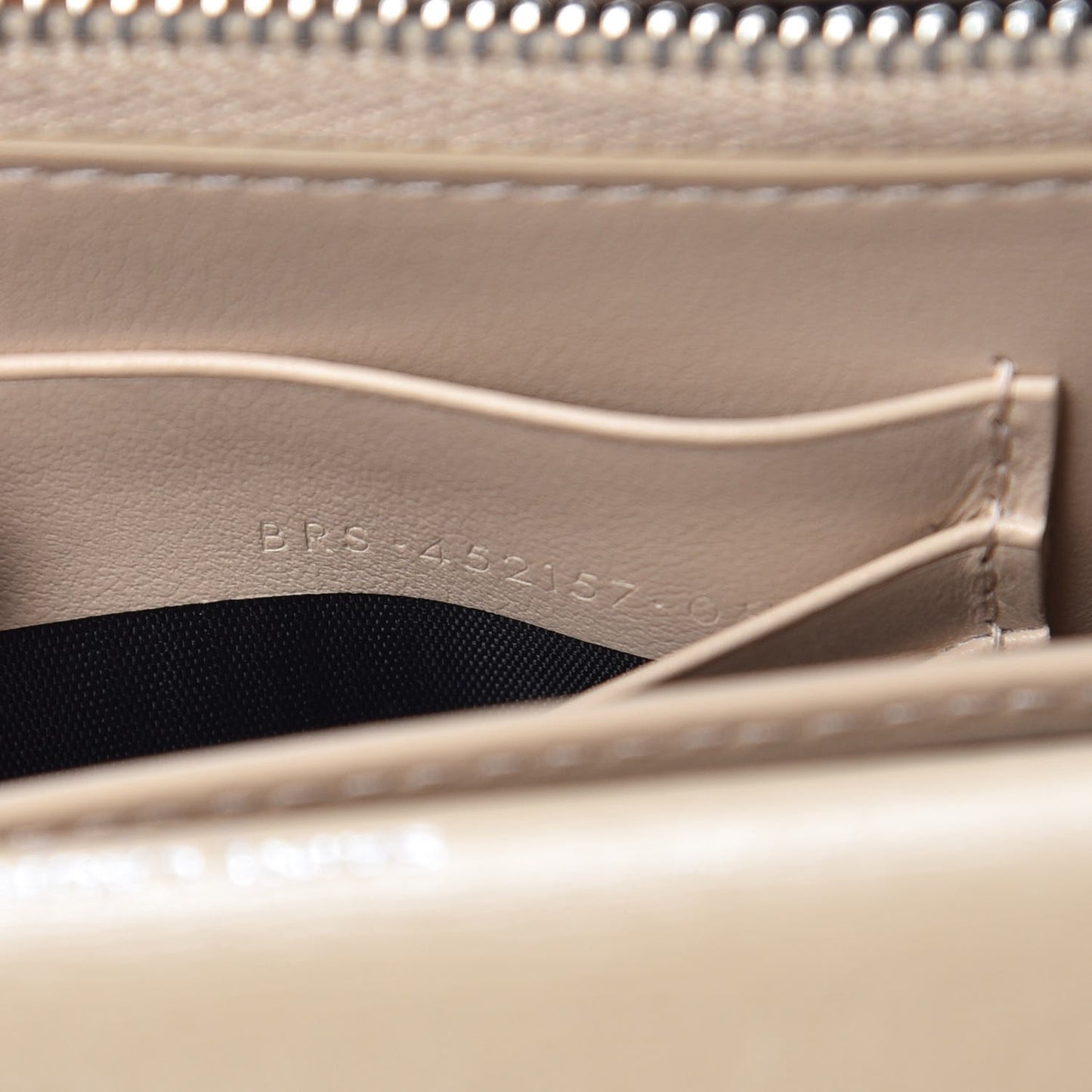 Calfskin Monogram Sunset Chain Wallet Nude Powder