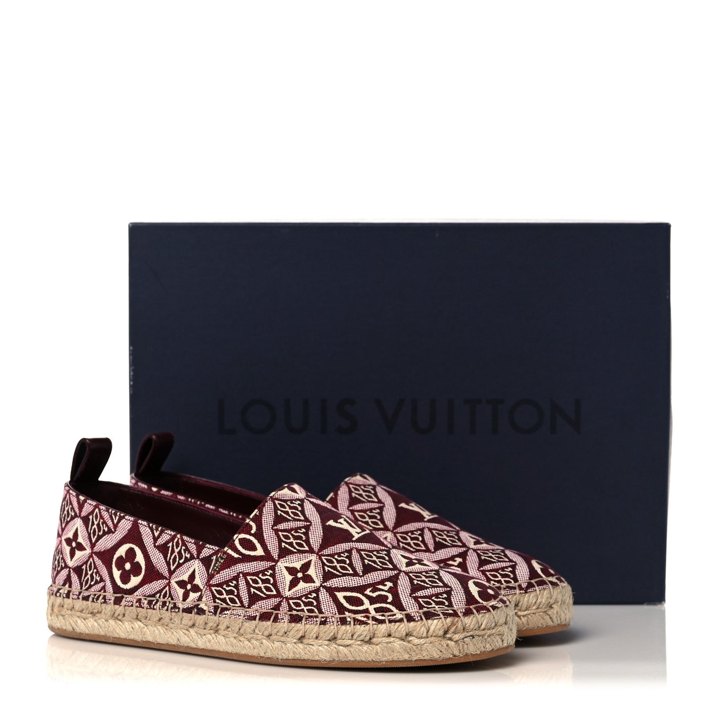 Jacquard Since 1854 Starboard Espadrille Flats 36 Bordeaux