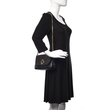 Gucci Calfskin Medium 1973 Chain Shoulder Bag Black 2 of 11
