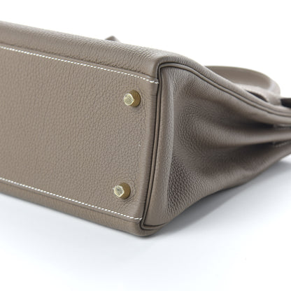 Hermes Togo Kelly Retourne 32 Etoupe 7 of 11