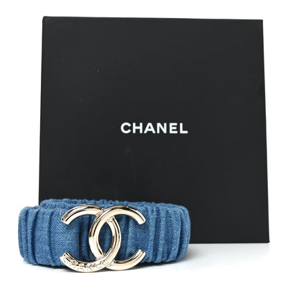 Chanel Denim CC Belt 80 32 Blue 5 of 5