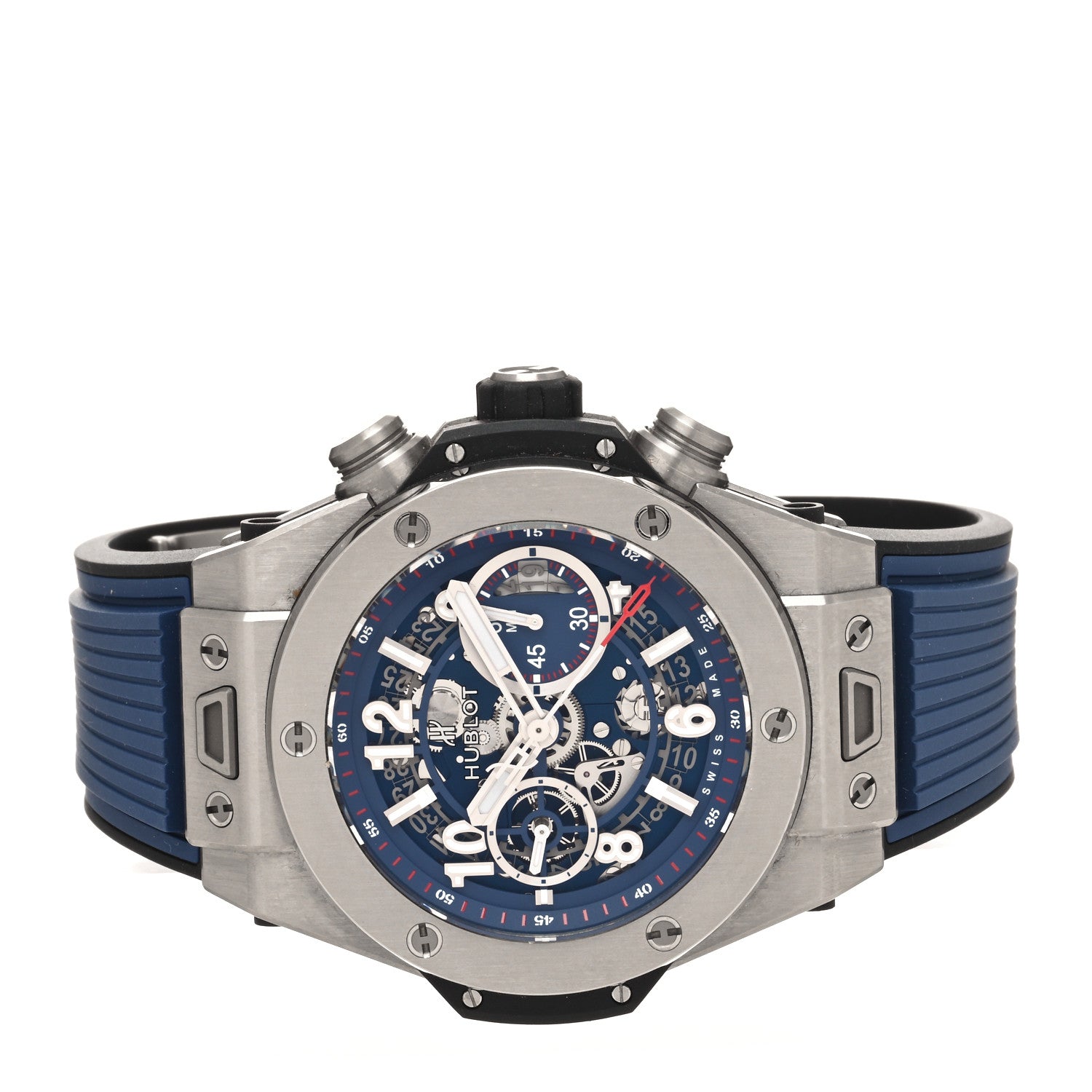 Hublot Titanium Rubber 45mm Big Bang Unico Automatic Watch Blue 411.NX.5179.RX 2 of 5