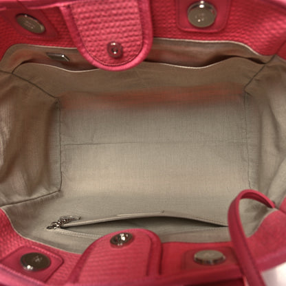 Chanel Mixed Fibers Small Deauville Tote Pink 6 of 16
