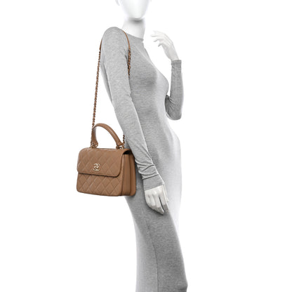 Chanel Lambskin Quilted Small Trendy CC Dual Handle Flap Bag Beige 2 of 10