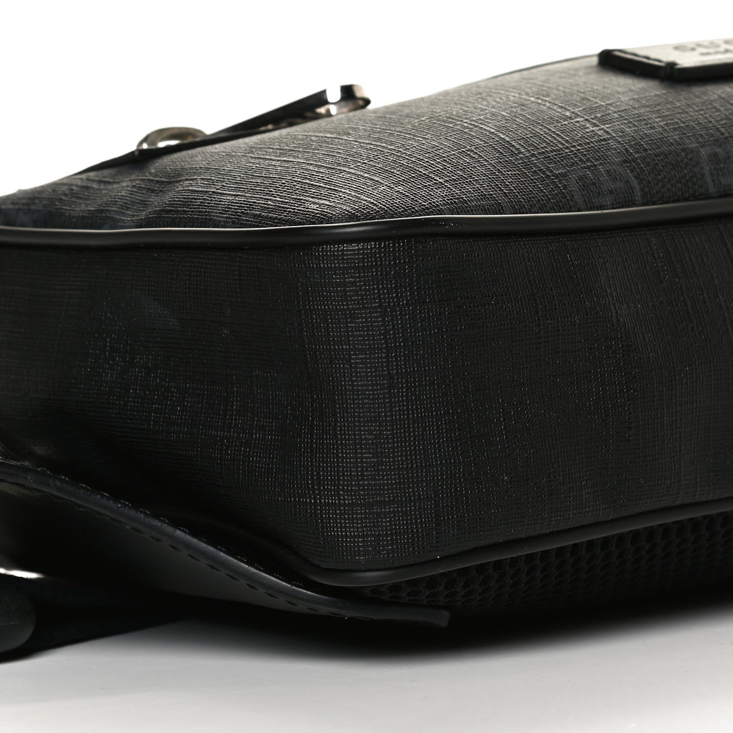 Soft GG Supreme Monogram Web Belt Bag Black Grey