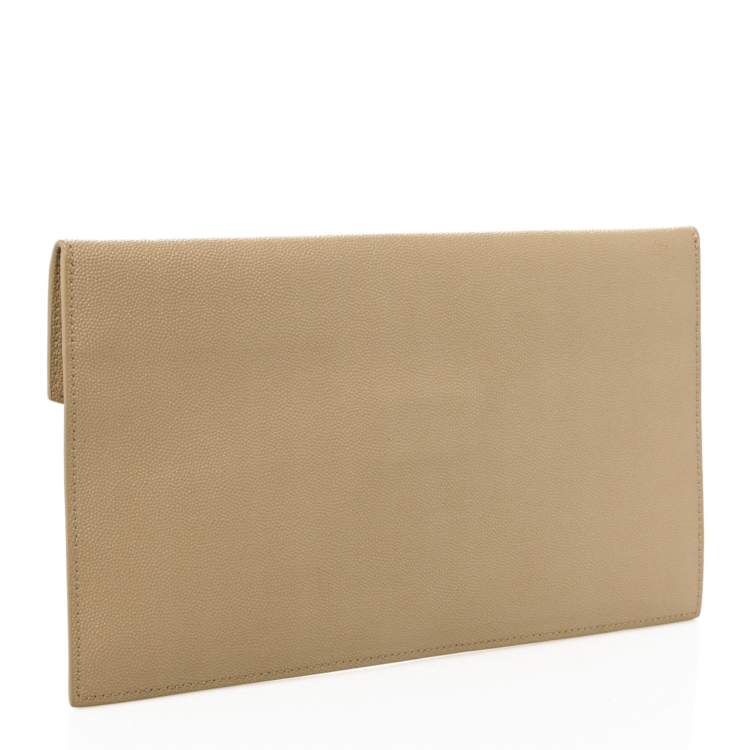 Saint Laurent Grain De Poudre Uptown Pouch Dark Latte 3 of 7