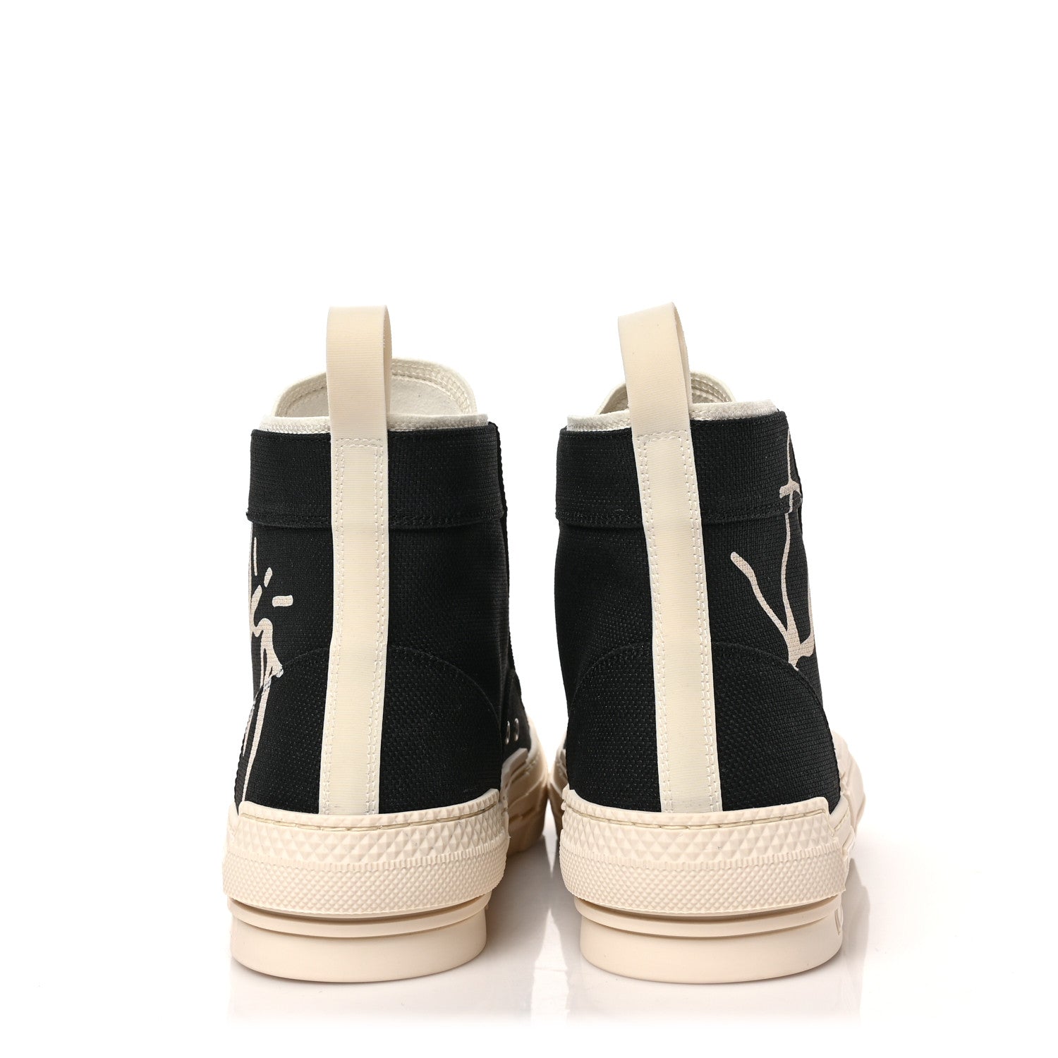 Christian Dior x Cactus Jack Canvas Mens B23 High Top Sneakers 41 Black Beige 5 of 8
