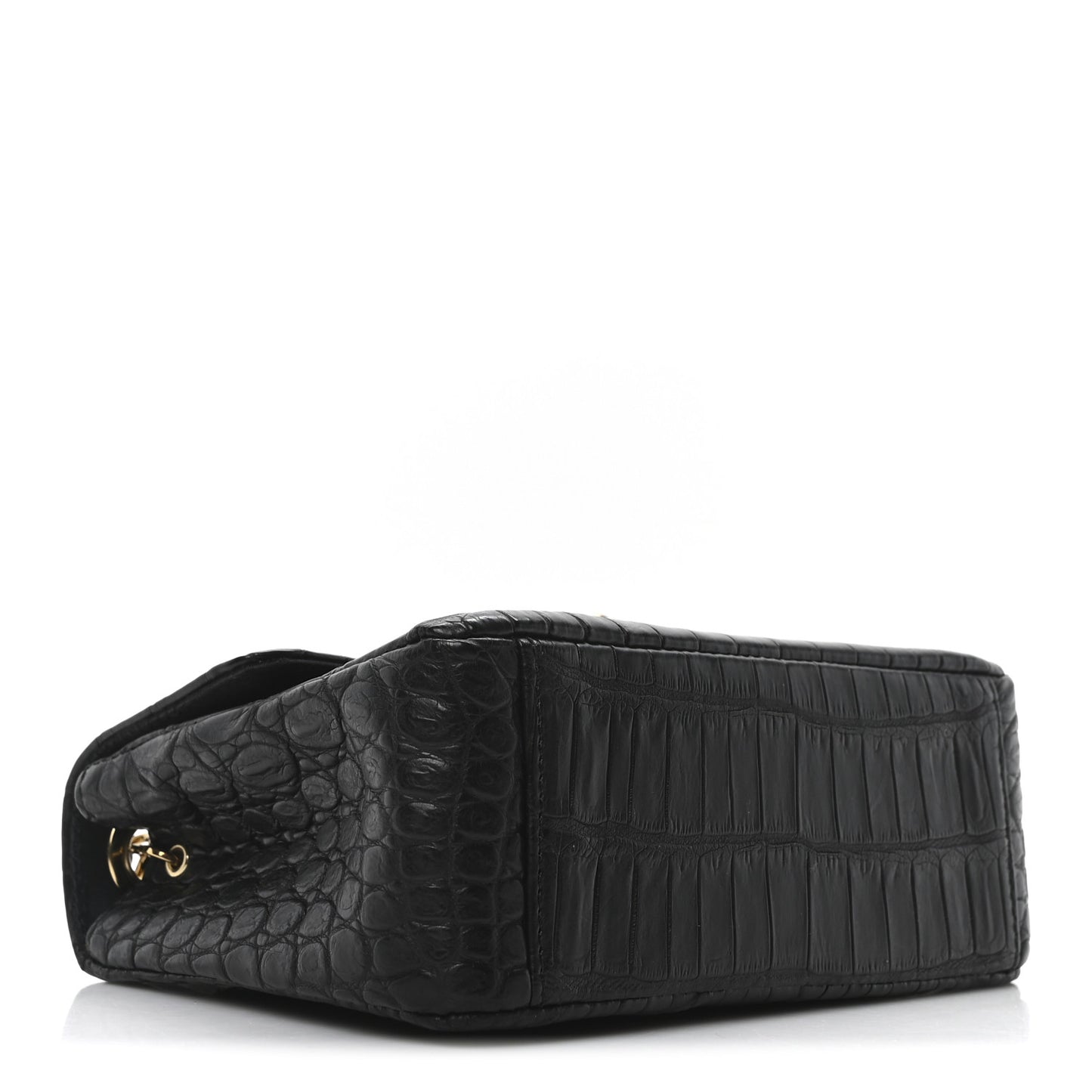 Matte Alligator Mini Square Flap Black