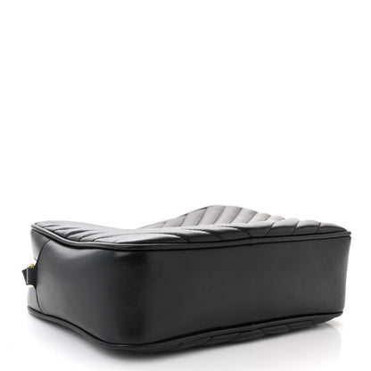 Saint Laurent Calfskin Matelasse Monogram Lou Camera Bag Black 4 of 14