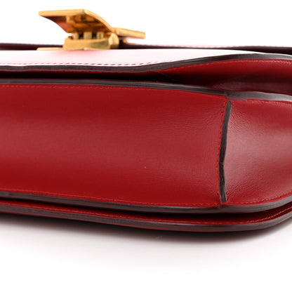 Celine Box Calfskin Medium Classic Box Flap Bag Red 10 of 12