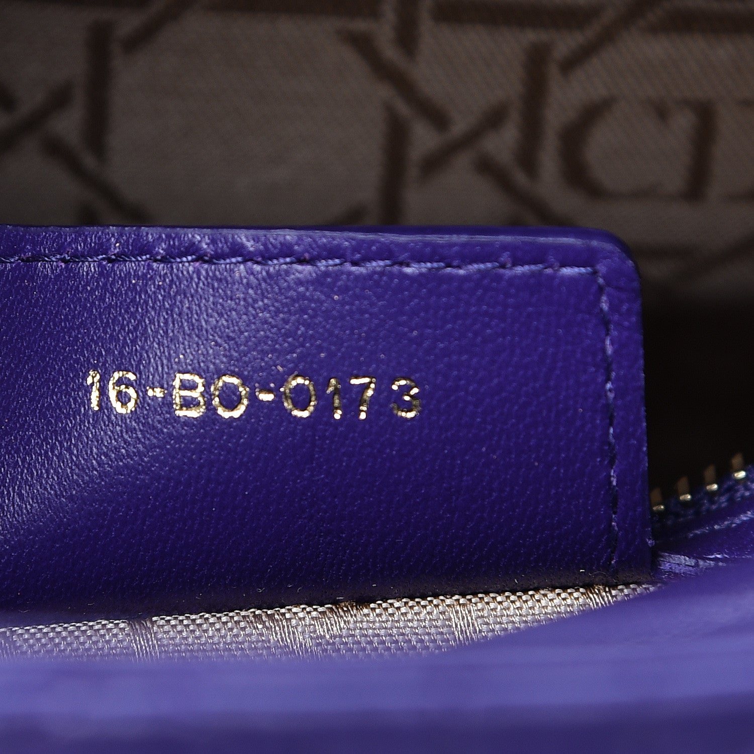 Christian Dior Lambskin Cannage Large Lady Dior Purple 7 of 12