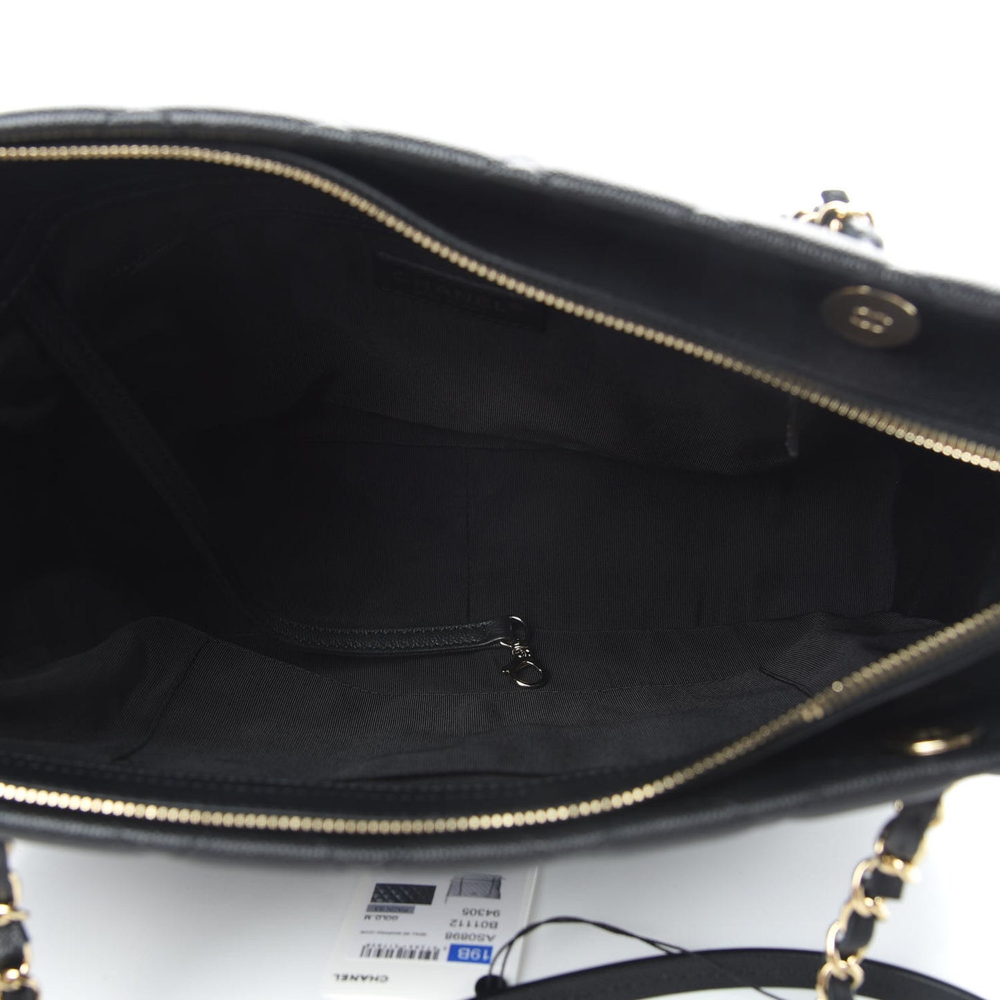 Caviar Quilted Rolled Up Tote Black